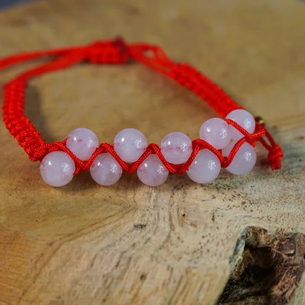 Bransoletka z kwarcem różowym - Azalia