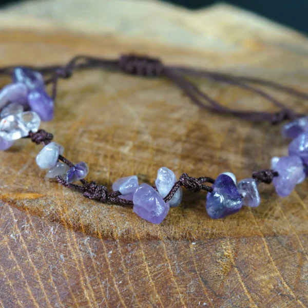 Bransoletka z ametystów - KWIAT WRZOSU